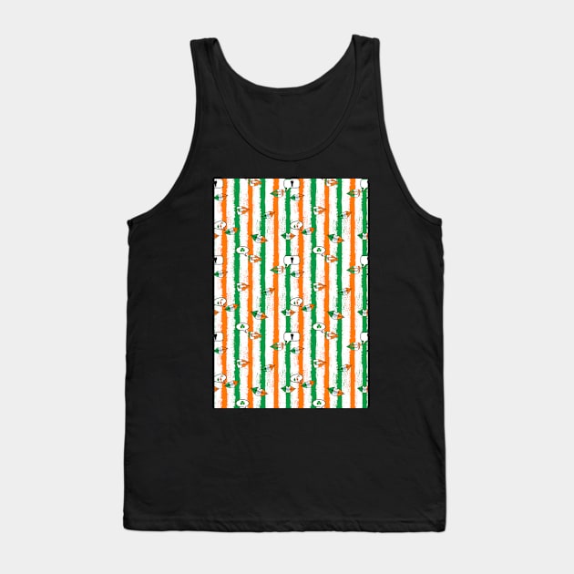 Irish lips splatter stripe Tank Top by B0red